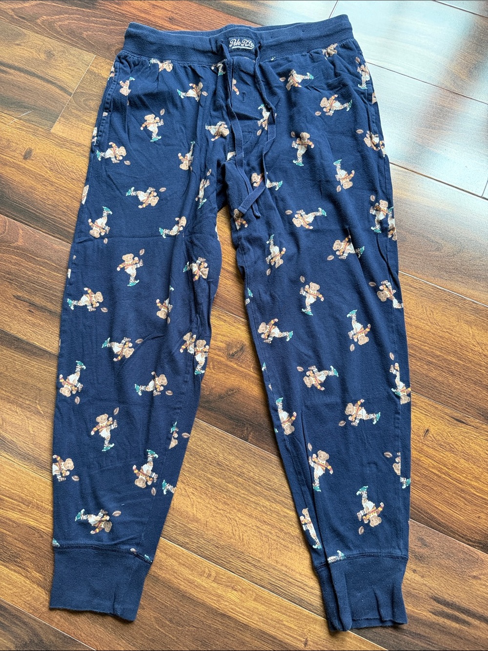Polo Ralph Lauren Cotton Jersey Knit Polo Bear Lounge Pants Tapered Slim Medium